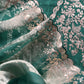 Green Silk Unstitched Suit With Pitta Work