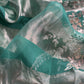 Green Silk Unstitched Suit With Pitta Work