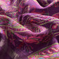 Deep Violet Maheshwari Silk Suit Fabric With Floral Dupatta And Kantha Stitch Hand Embroidery