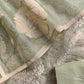 Green Banarasi Silk Brocade Suit With Organza Dupatta