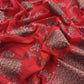 Sindoor Red Georgette Silk Suit Fabric With Shikagarh Zari weaving