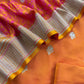Orange Dhup Chaav Pure Katan Silk Suit Fabric With Meenakari Zari Weaving