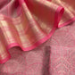 Candy Pink Pure Silk Suit with Meenakari multicolour weaving