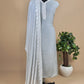 Pure Muslin Suit With Dupatta