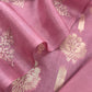 Pinkish Purple Munga Tussar Suit With Banarasi Zari Weaving and Pitta Work
