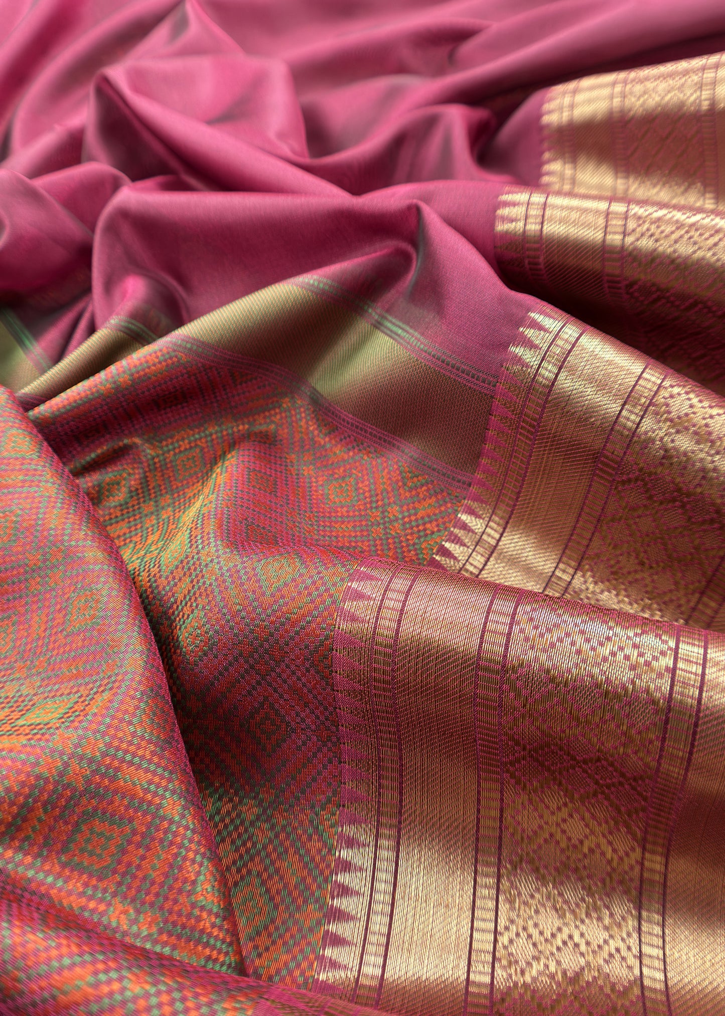 Wine Pure Silk Suit with Meenakari Multicolour Weaving