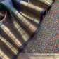 Dark Blue Pure Silk Suit with Meenakari multicolour weaving