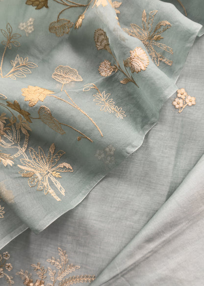 Mul chanderi silk suit gifting for women

