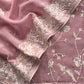 Flamingo Pink Summer Spring Mul Chanderi Suit Set With Peacocks And Floral Resham Embroidery