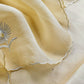 Butter Yellow Handloom Kora Silk Unstitched Suit Fabric With Gota Handwork