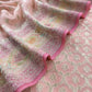 Luxe Baby Pink Khaddi Georgette Suit Fabric With Mughal Meenakari Weaving