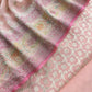 Luxe Baby Pink Khaddi Georgette Suit Fabric With Mughal Meenakari Weaving