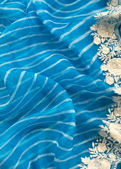 Premium quality silk unstitched suit with kora dupatta

