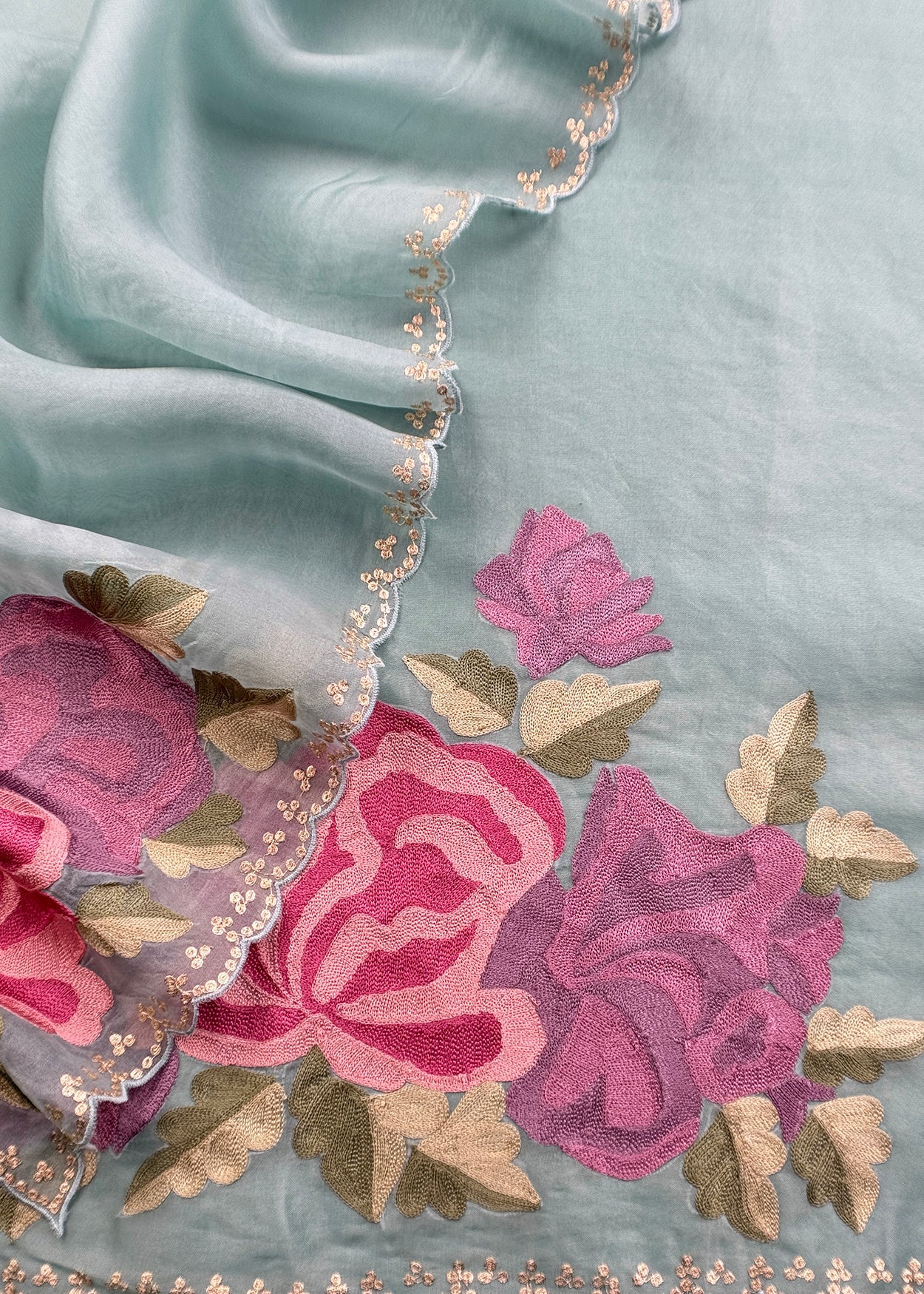 Shop designer kora silk suit for party and wedding celebration