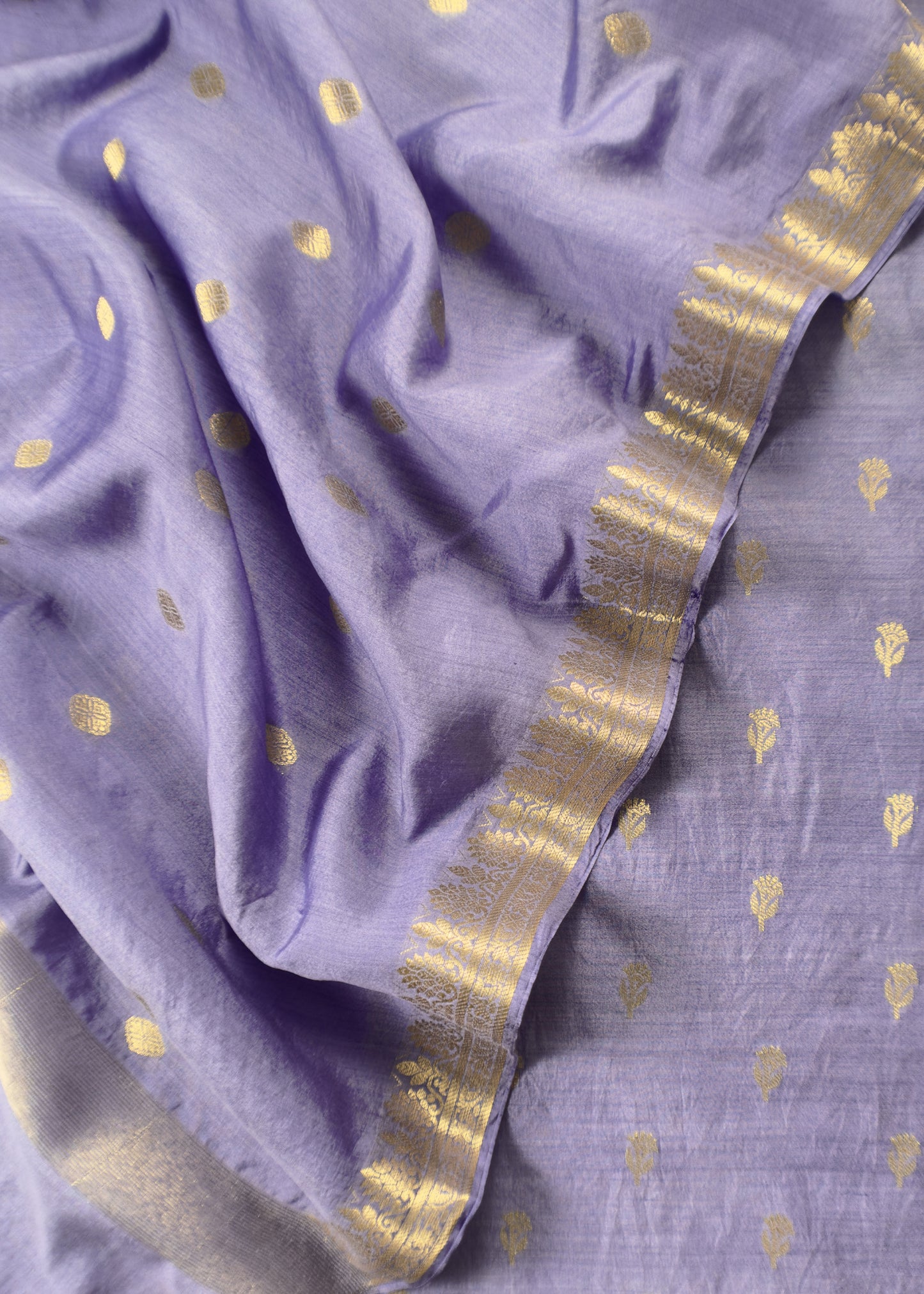 Grey Handloom Munga Silk Suit With Zari Weaving