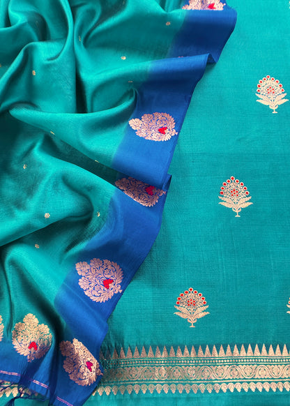 A Beautiful Banarasi Silk Suit For Online
