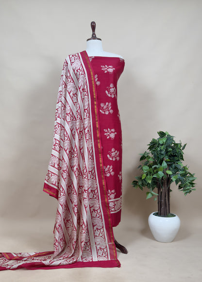 Summer wear maheshwari suit with dupatta

