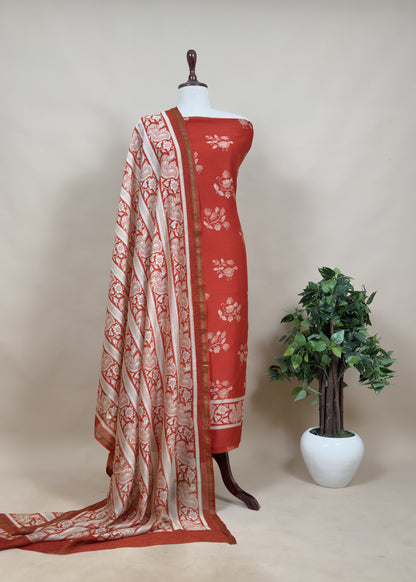 Summer wear maheshwari suit with dupatta

