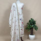 Ivory White Royal Handloom Jaipuri Print Maheshwari Suit