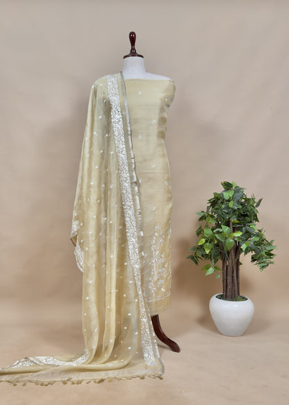 wedding wear organza suit set

