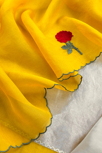 Festive wear tissue silk unstitched suit with dupatta

