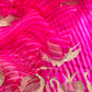 Pink Pure Lehariya Silk Suit With Kora Silk Dupatta