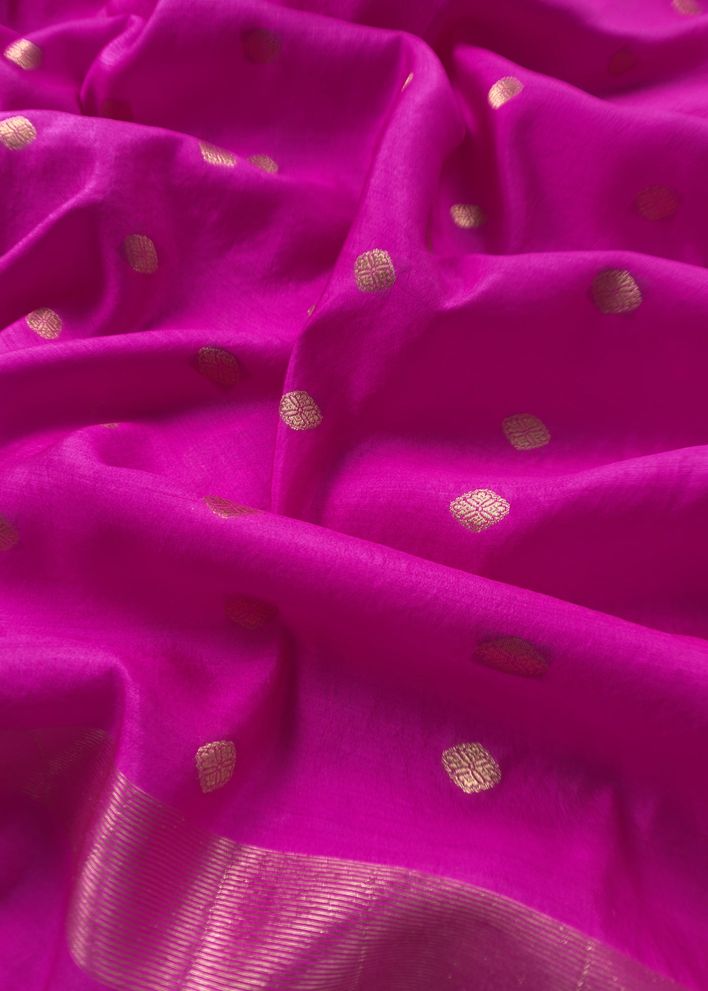 Pink Handloom Munga Silk Suit With Zari Weaving