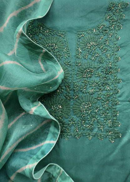 Wedding wear organza suit for online at the
