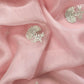 Pink Handloom Organza Silk Unstitched Suit With Gota Handwork
