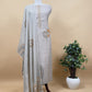 Blue Jamdani Weaved Muslin Suit With Kantha Embroidery
