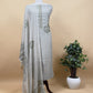 Blue Jamdani Weaved Muslin Suit With Kantha Embroidery