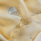Butter Yellow Handloom Organza Silk Unstitched Suit With Gota Handwork