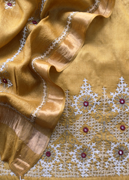 Summer wear suit tussar silk fabric

