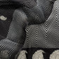 Black And White Embroidered Unstitched Suit In Handloom Organza Silk