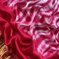 Pink Hand-Dyed Shibori Print Pure Gajji Silk Suit With Zari Border