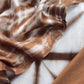 Brown Hand-Dyed Shibori Print Pure Gajji Silk Suit With Zari Border