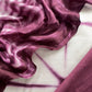 Violet Hand-Dyed Shibori Print Pure Gajji Silk Suit With Zari Border