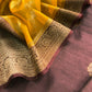 Indian ethnic wear raw silk suit with kora silk dupatta

