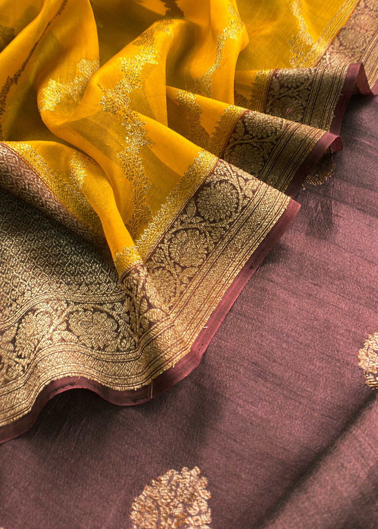 Indian ethnic wear raw silk suit with kora silk dupatta

