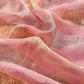 Peach Handloom Banarasi Unstitched Suit In Kora Tissue Silk
