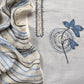 Blue Jamdani Weaved Muslin Suit With Kantha Embroidery