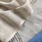 Blue Jamdani Weaved Muslin Suit With Kantha Embroidery