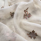 Off White Pure Organza Unstitched Suit With Resham Thread Embroidery