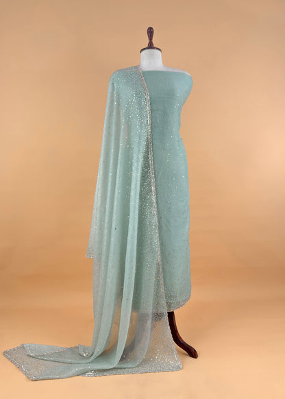 Buy wedding wear suit in tissue silk fabric

