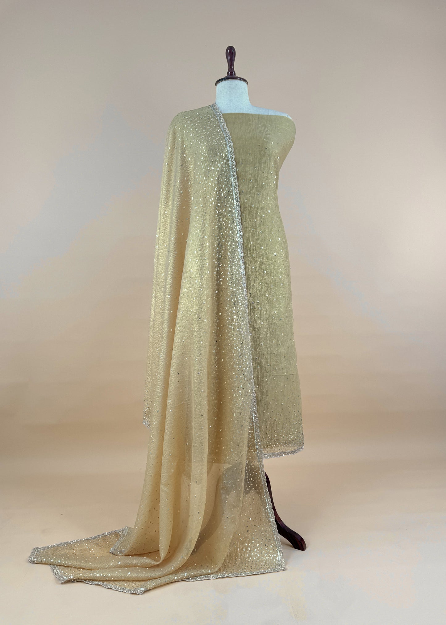 Buy wedding wear suit in tissue silk fabric

