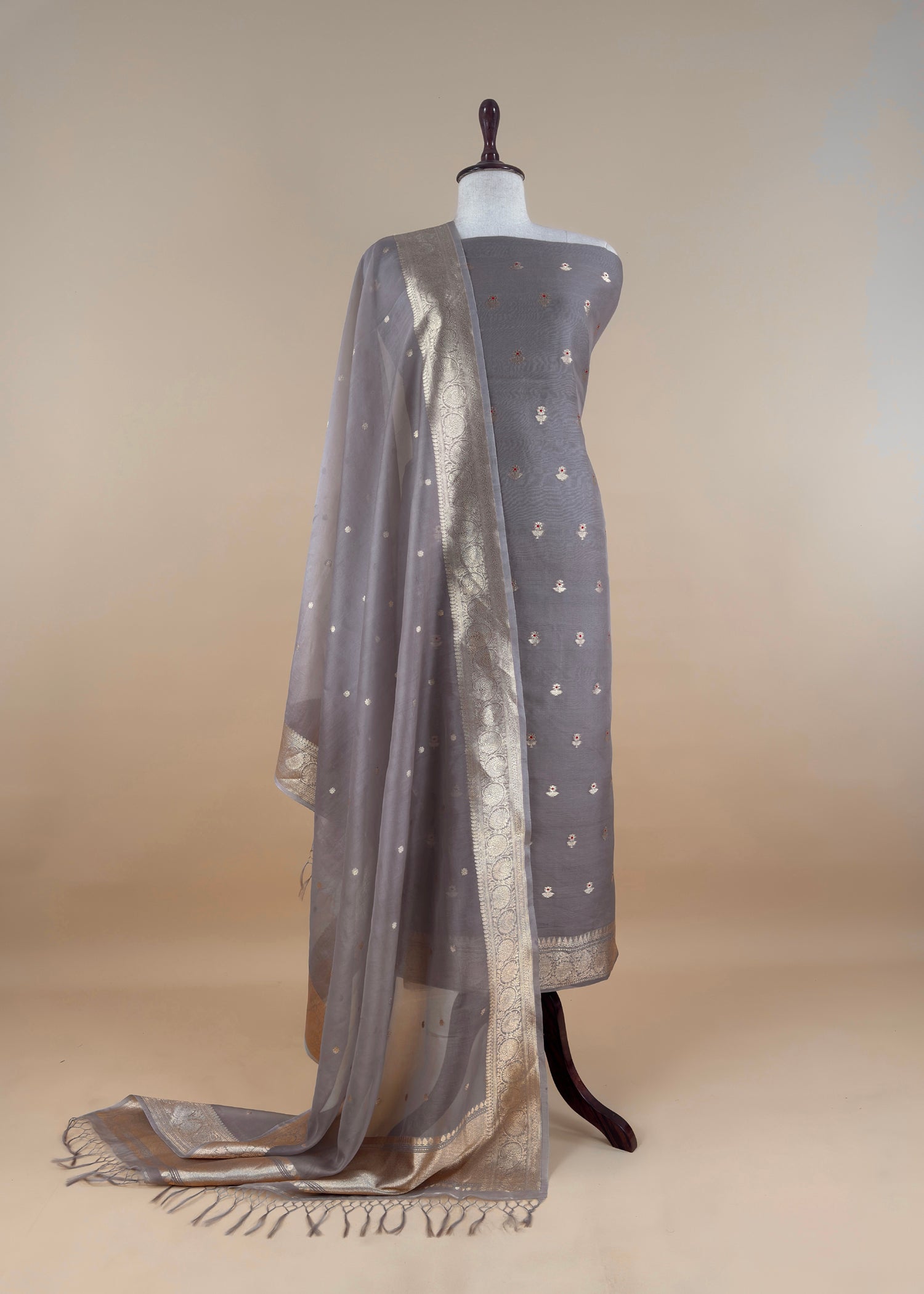 Kora silk suit for bridal trousseau

