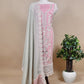 Pink Pure Organza Silk Kurta And Dupatta With Plain Bottom