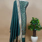 Green Handloom Phool-Patti Weaving Suit In Katan Silk