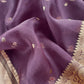 Wine Pure Kora Silk Kadwa Weaves Unstitched Suit With Dupatta