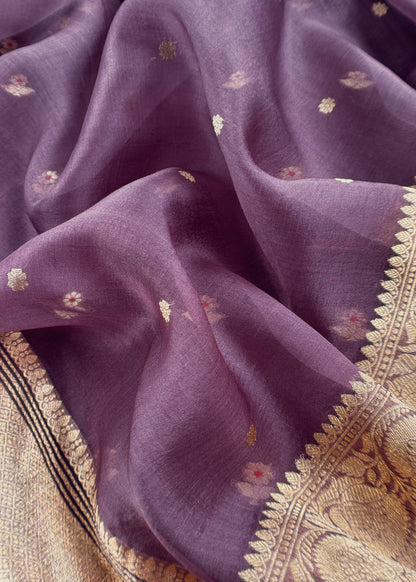 Wine Pure Kora Silk Kadwa Weaves Unstitched Suit With Dupatta